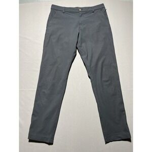 Lululemon Commission Pants Mens 32 (33x31) Gray Classic Fit Warpstreme‎